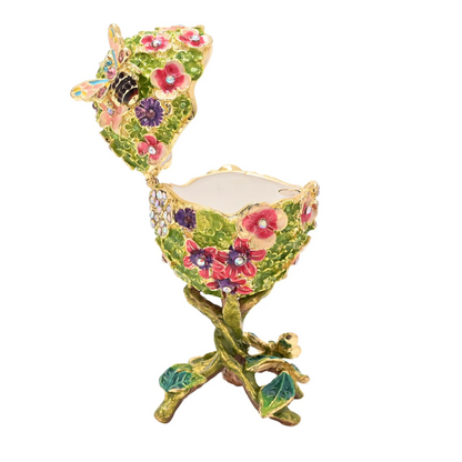 Treasured Trinkets - Floral Foiliage Egg