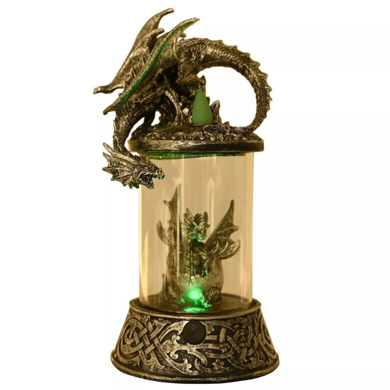 Juliana Mystic Legends Silver Dragon Incense Burner with Light