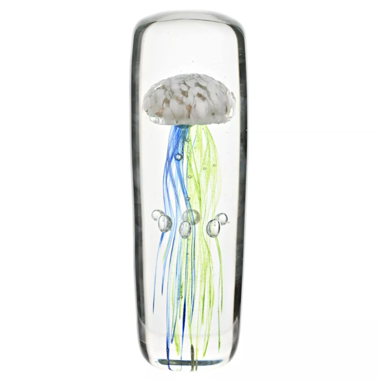 Objets d'art Glass Figurine - Tall Jellyfish Paperweight