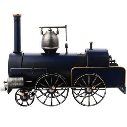Hometime Blue Train Mantel Clock & Money Box