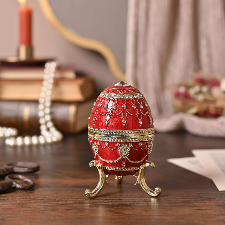 Treasured Trinkets - Large Egg Red