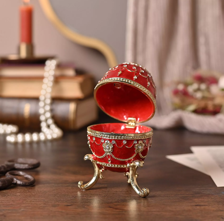Treasured Trinkets - Large Egg Red
