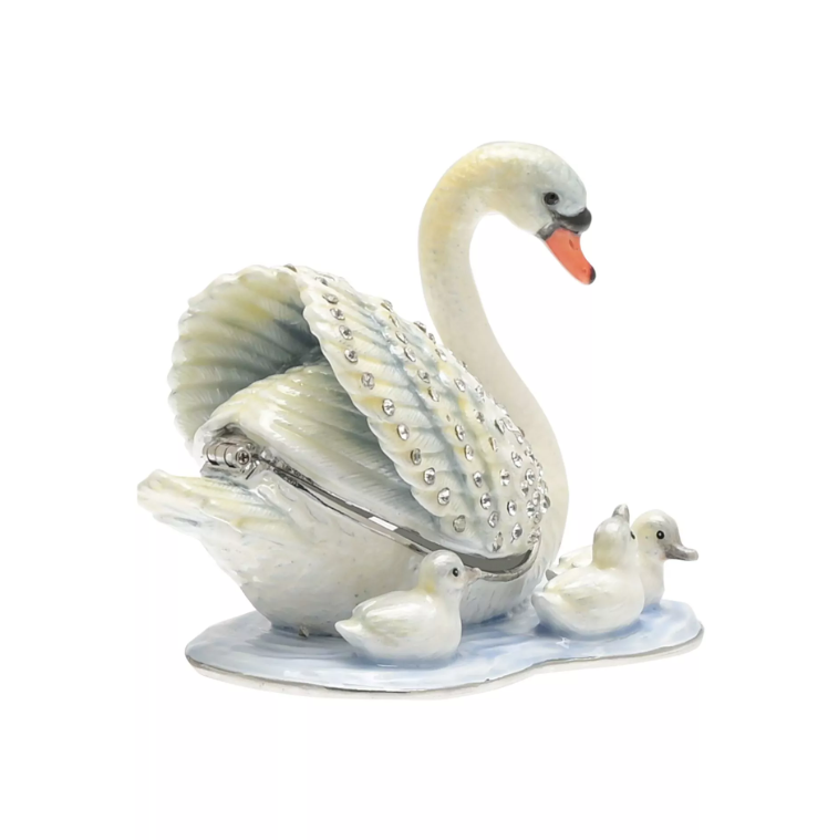 Treasured Trinkets - Mother & Baby Swans