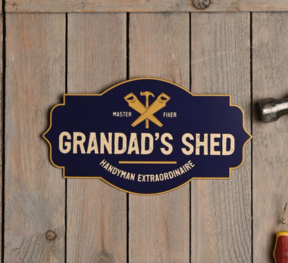 Well Crafted Tin Sign - Grandad's Shed