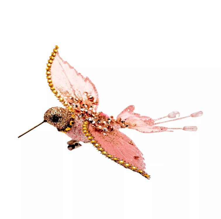 Blush Pink Hummingbird Decorative Clip