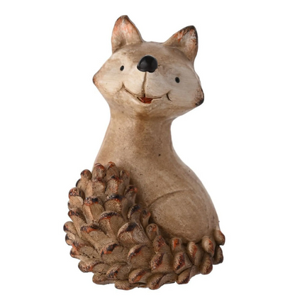Country Living Wood Effect Resin Fox