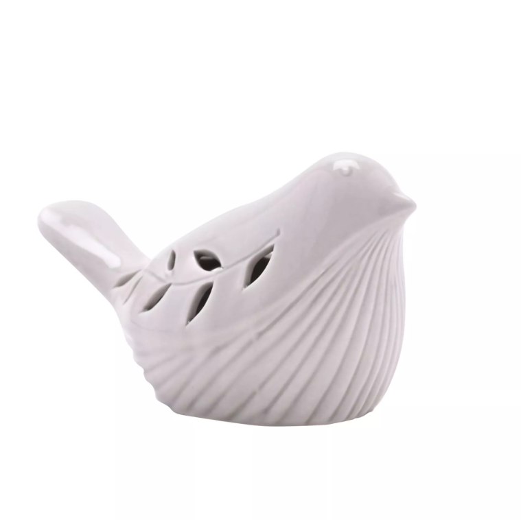Country Living Ceramic LED Bird White Small