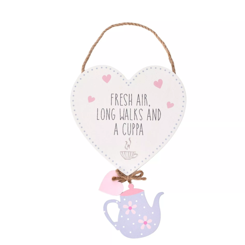Heart Plaque - Walks And A Cuppa