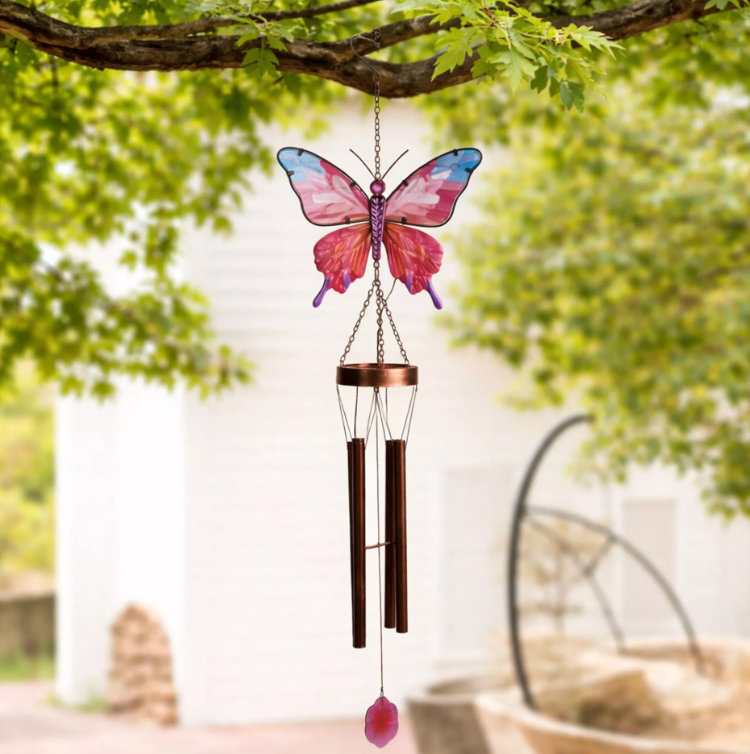 Country Living Solar Windchime - Butterfly 92cm