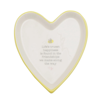 Love Life Heart Shaped Trinket Tray - Friendships