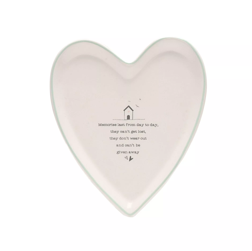 Love Life Heart Shaped Trinket Tray - Memories