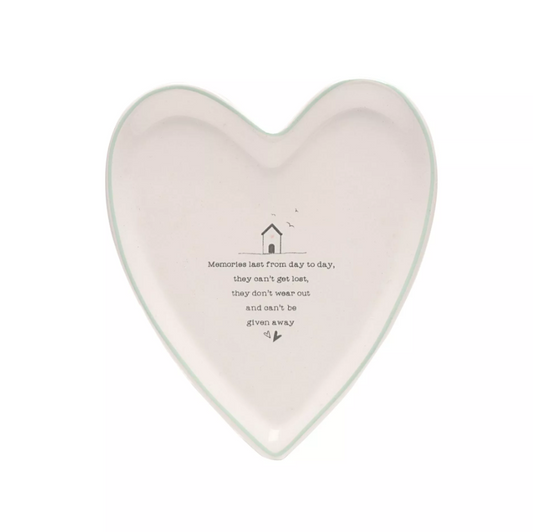 Love Life Heart Shaped Trinket Tray - Memories
