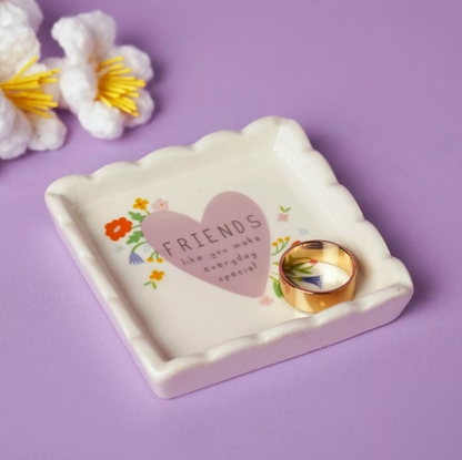 Love Life Scallop Trinket Tray - Friend