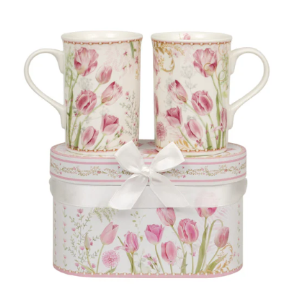 Set of 2 Windsor Tulip Mugs in Gift Box