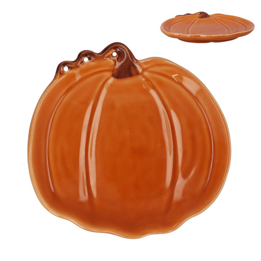 Gisela Graham Ceramic Pumpkin Plate 17cm