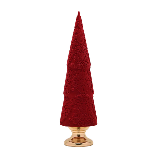 Regal Flocked Resin Christmas Tree 13.75"