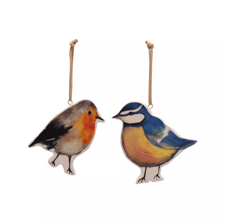Country Living Bird Plaque - Robin OR Blue Tit