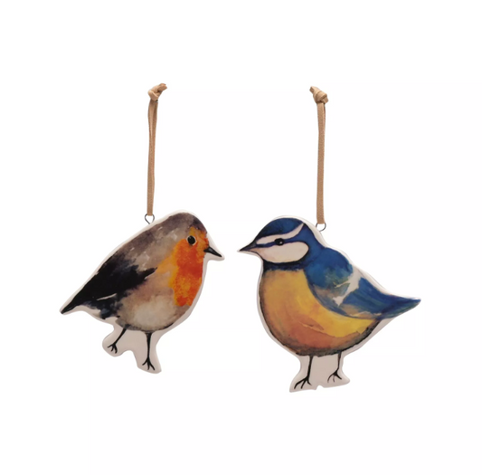 Country Living Bird Plaque - Robin OR Blue Tit