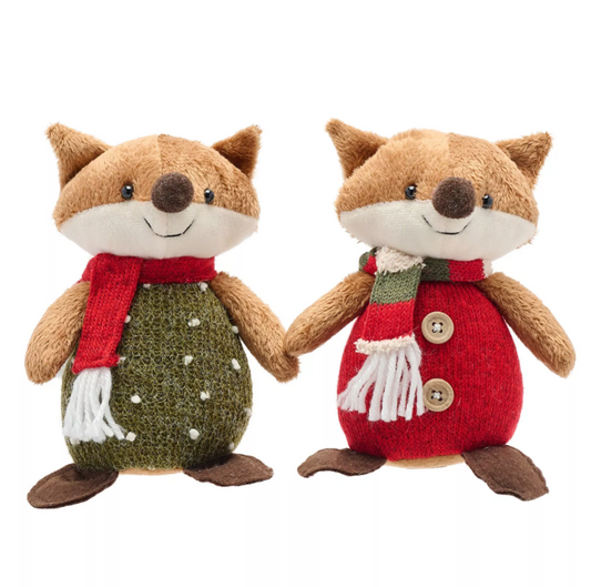 Fabric Autumn/Winter Sitting Fox Decoration