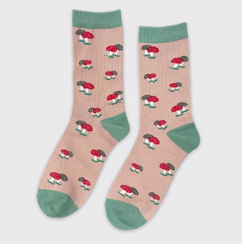 Toadstool Socks - Pink