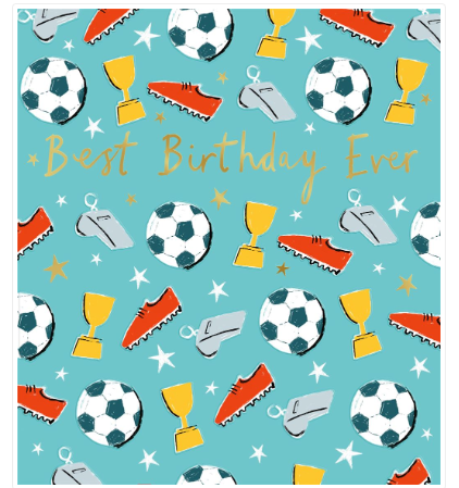 Best Birthday Ever Football Card