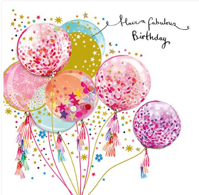 Balloon Fabulous Birthday Greeting Card