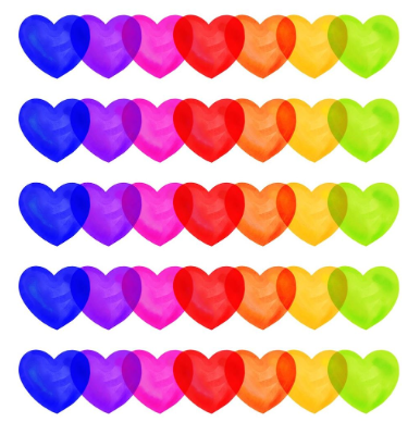 Rainbow Heart Blank Card