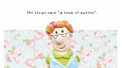 Comical Butter Birthday Card