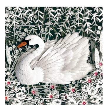 Gallery Swan Blank Greeting Card