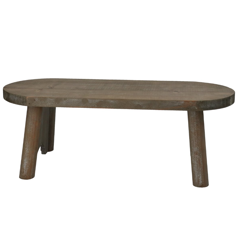 Wood Decorative Bench 47cm - Oval