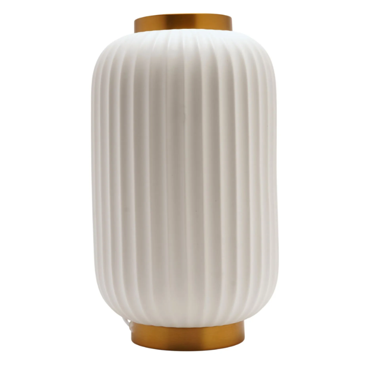 Hestia Tall Ribbed Lantern Style Lamp