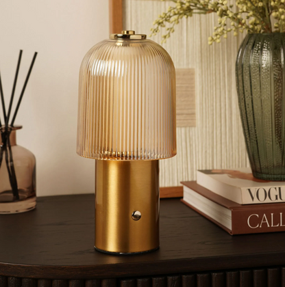 Hestia Bronze USB LED Touch Table Lamp