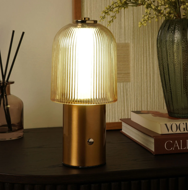 Hestia Bronze USB LED Touch Table Lamp