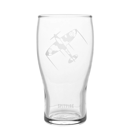 RAF Etched Pint Glass & Bottle Opener Set - Spitfire