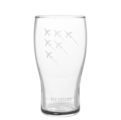 RAF Etched Pint Glass & Bottle Opener Set - Red Arrows