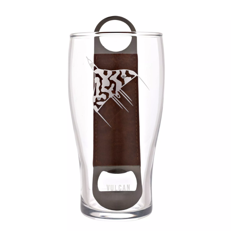 RAF Etched Pint Glass & Bottle Opener Set - Vulcan