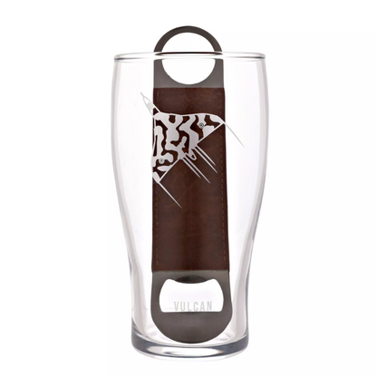 RAF Etched Pint Glass & Bottle Opener Set - Vulcan