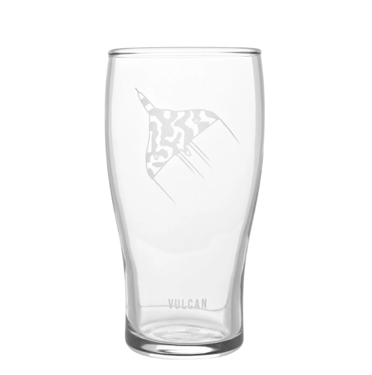 RAF Etched Pint Glass & Bottle Opener Set - Vulcan