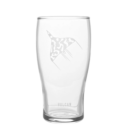 RAF Etched Pint Glass & Bottle Opener Set - Vulcan
