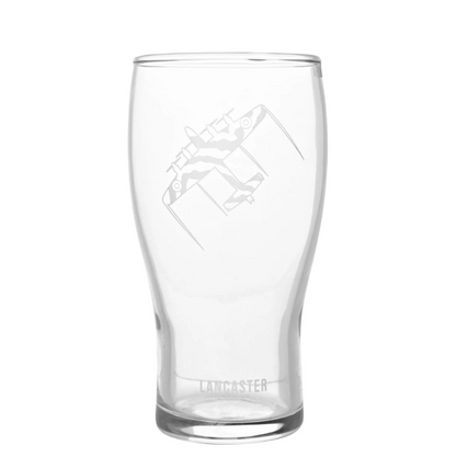 RAF Etched Pint Glass & Bottle Opener Set - Lancaster