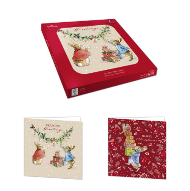 Peter Rabbit Christmas Cards - 2 Designs - 10 Cards