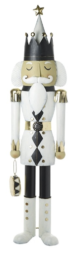 Black & White Large Regal Nutcracker - Sold Individually