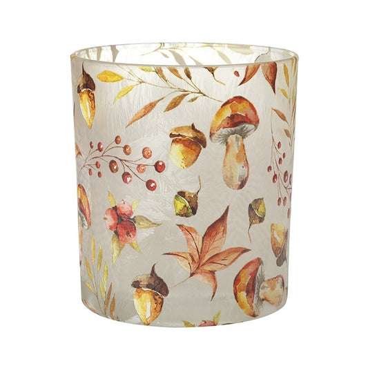 Woodland Frosted Glass Candle Holder