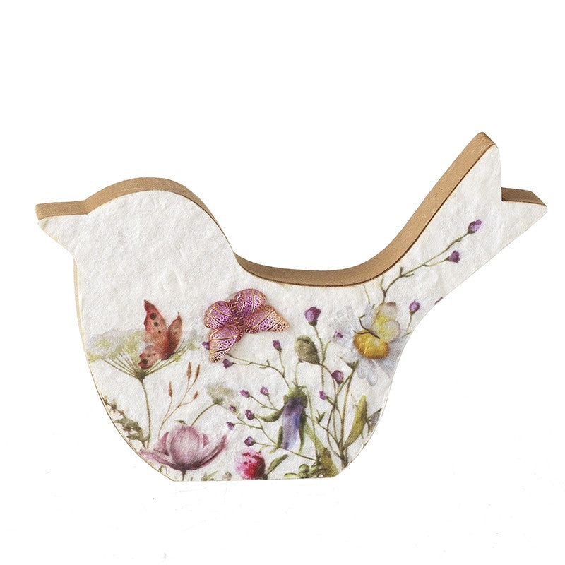 Flower Wooden Bird