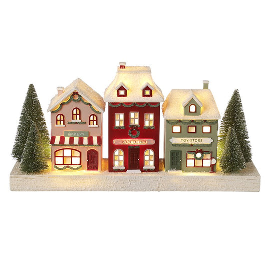 Light Up Winter Shop Scene With Trees