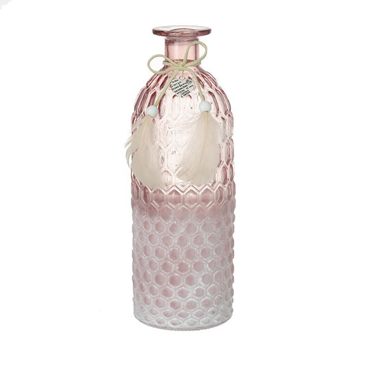 Pink Glass Decorative Bottle