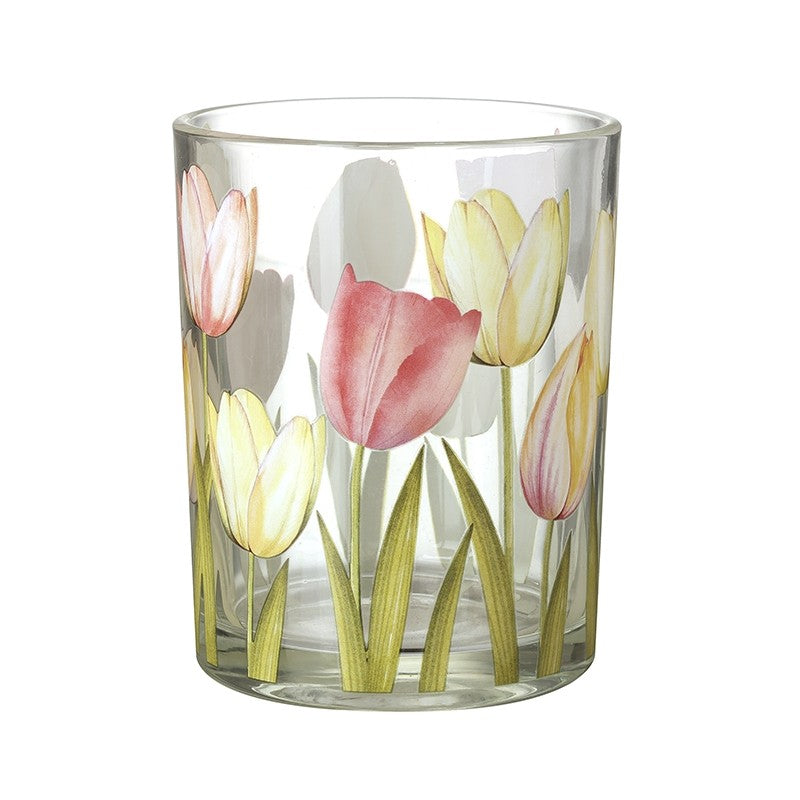Large Decorative Tulip Glass Jar