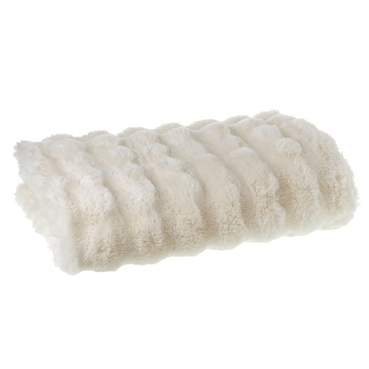 Super Soft Luxury Ivory Faux Fur Throw
