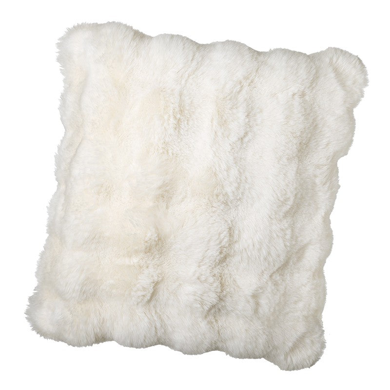 Super Soft Ivory Faux Fur Single Side Cushion