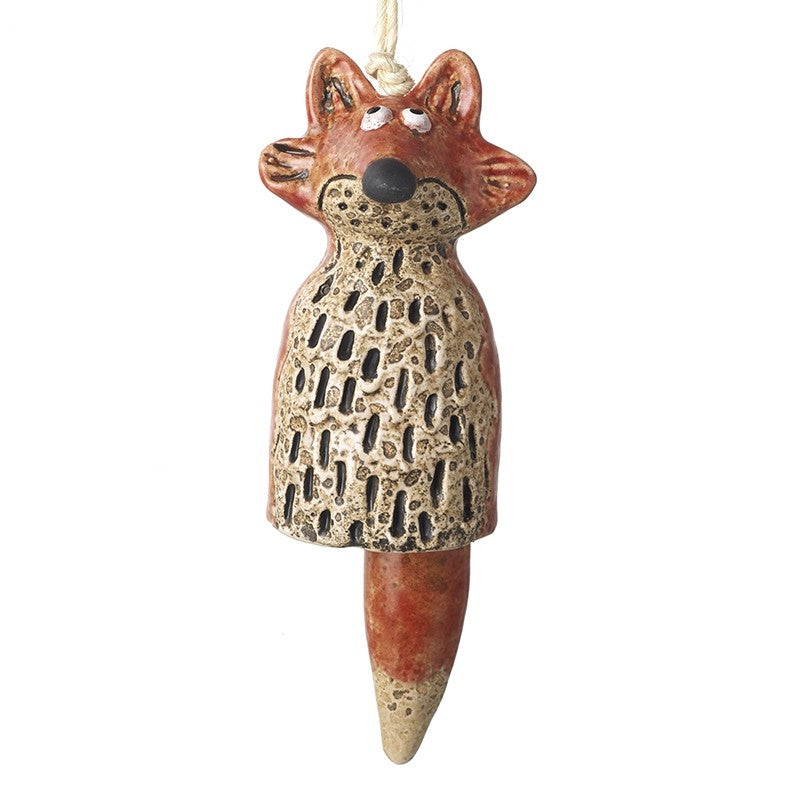 Ceramic Hanging Fox With Bell Tail